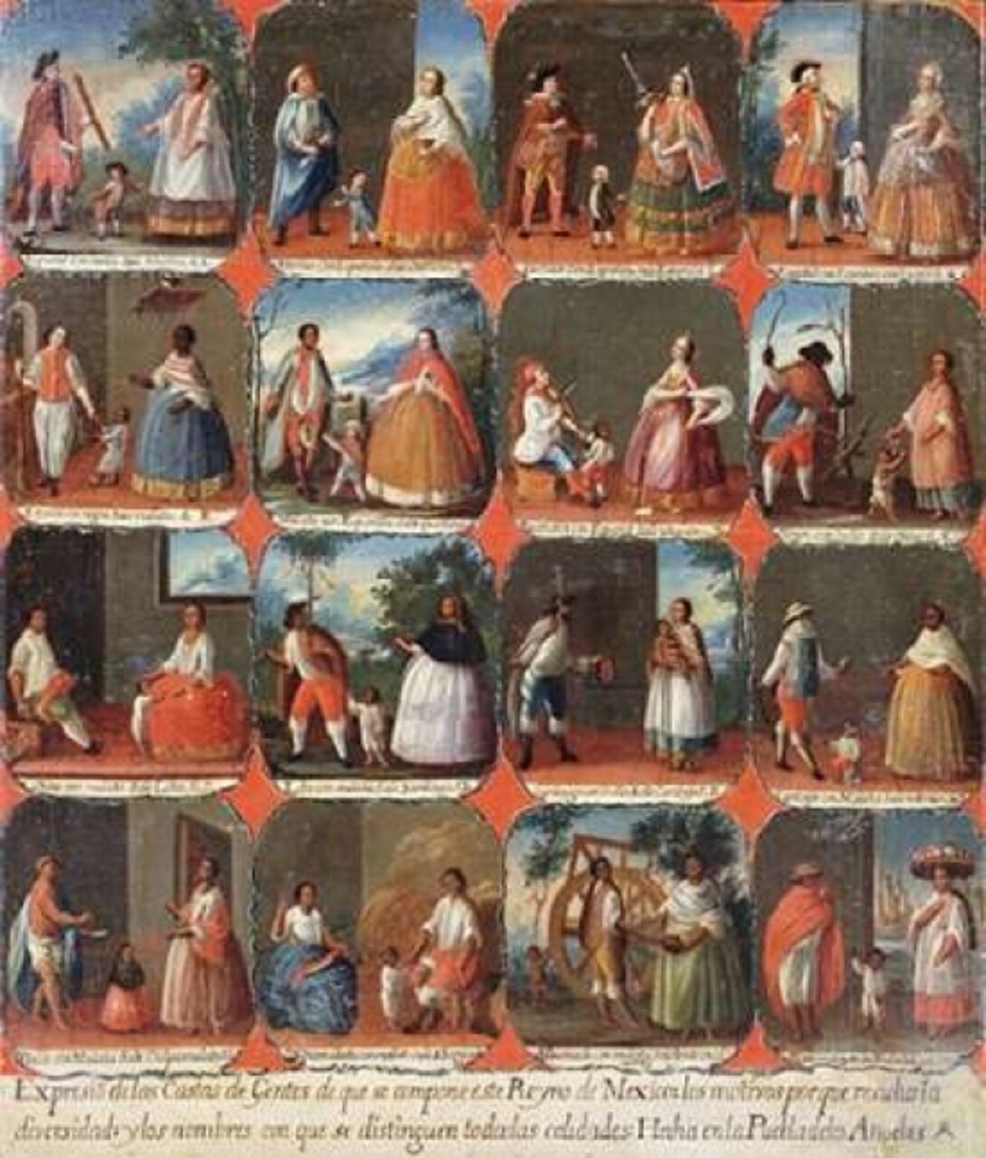 Castas. a View of The Various Peoples of Mexico Poster Print by Mexican School - Item # VARPDX266866